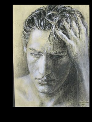 Desperation - pencil & oil pastel.jpg (21300 bytes)